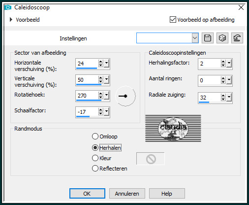 Effecten - Reflectie-effecten - Caleidoscoop :